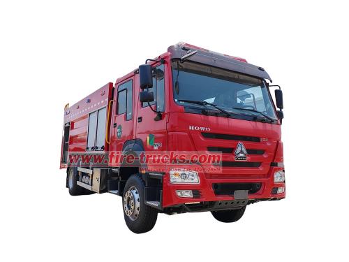 Nigeria HOWO 4X2 foam fire fighting truck